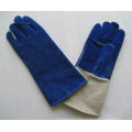 Cow Split Leather Reinforced Thumb Welding Work Glove--6544